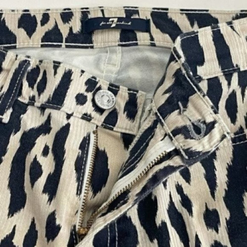 7 for all Mankind The Skinny animal print jeans size 27 Style  # AU0150390A - Picture 11 of 14